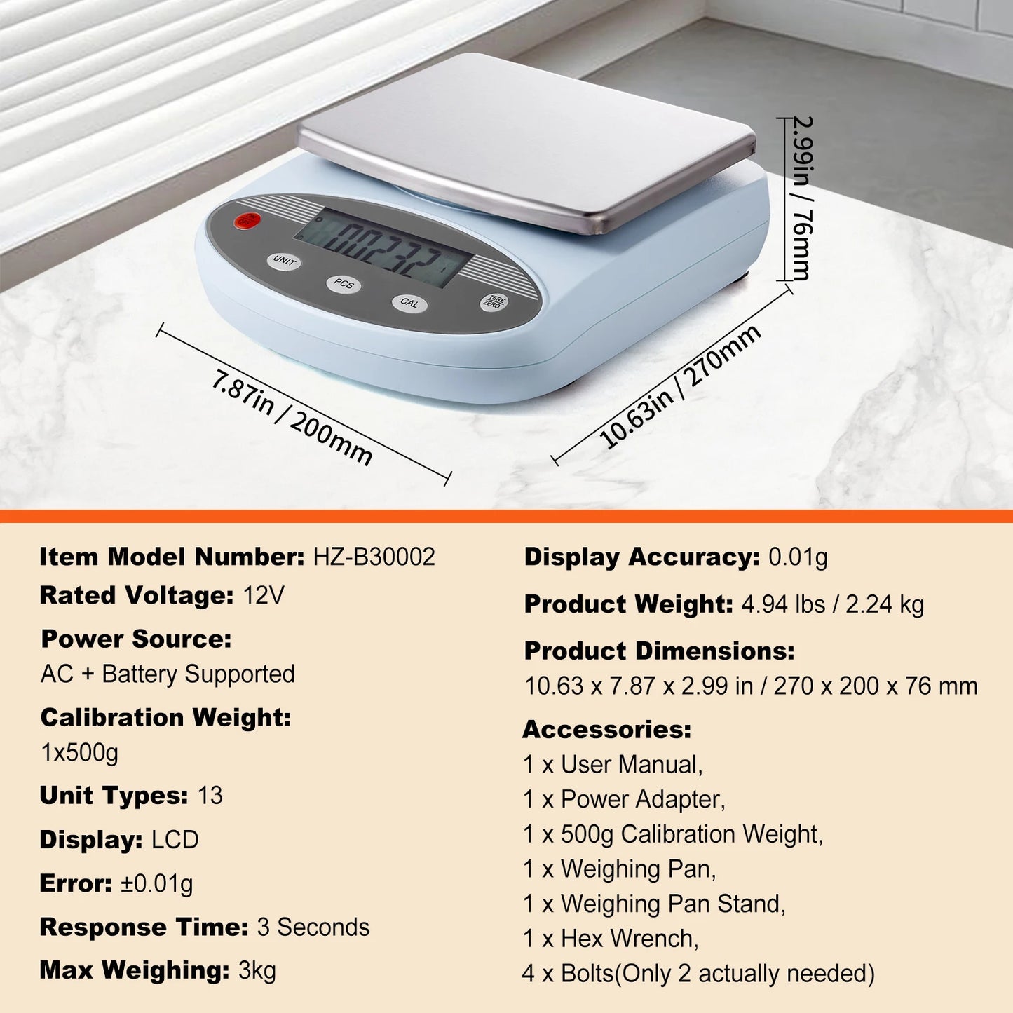 Succebuy Analytical Balance 600X 0.01G Accuracy High Precision Lab Scale LCD Display Digital Jewelry Weighing Scale Lab Jewelry