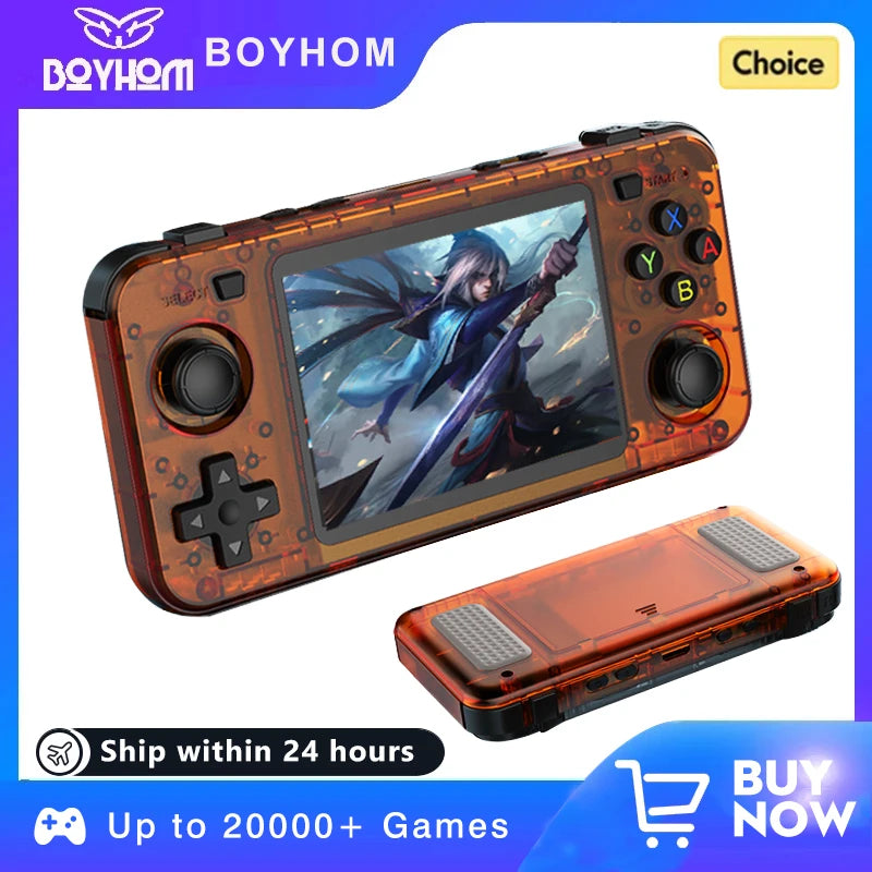 New R36H Retro Handheld Console Open-Source Linux System Classic Game Consoles 3.5 Inch IPS Screen 64G Portable Video Player