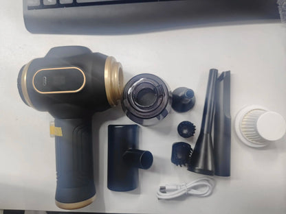 Powerful 2-In-1 Air Duster & Vacuum, Handheld Cordless Cleaner with Digital Display for Electronics Car Home Office