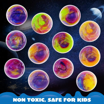Joyfy 36-Piece Galaxy Slime Cup Party Favors - Stretchy, Non-Sticky, Safe for Classroom Rewards and Birthday Celebrations