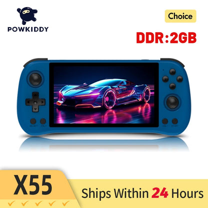 X55 5.5 INCH 1280*720 IPS Screen RK3566 Handheld Game Console Open-Source Retro Console Children'S Gifts