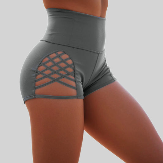 New in Shorts for Women Casual Summer High Waist Tight Yoga Shorts Large Hollow Sexy Fitness Shorts plus Size Shorts for Girls