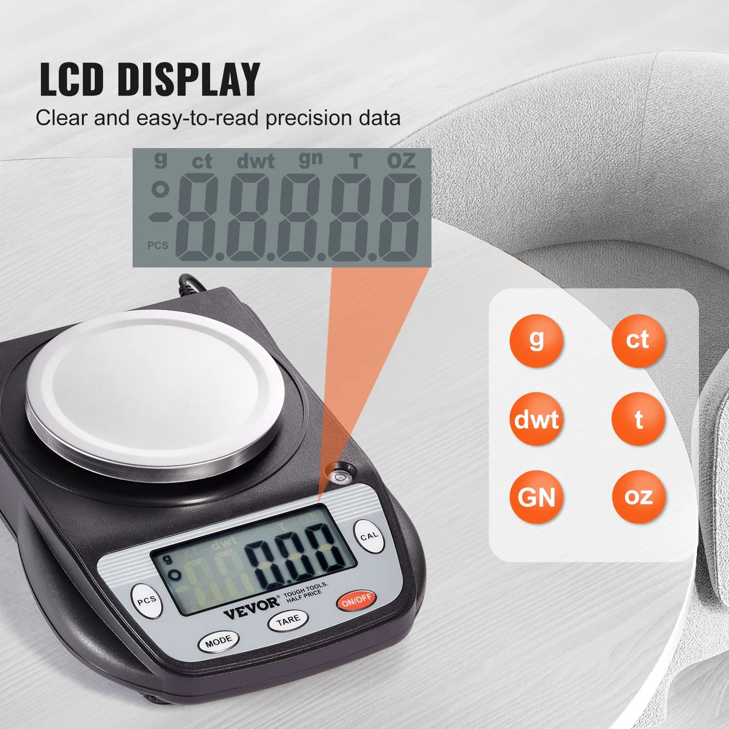 Succebuy Analytical Balance 600X 0.01G Accuracy High Precision Lab Scale LCD Display Digital Jewelry Weighing Scale Lab Jewelry