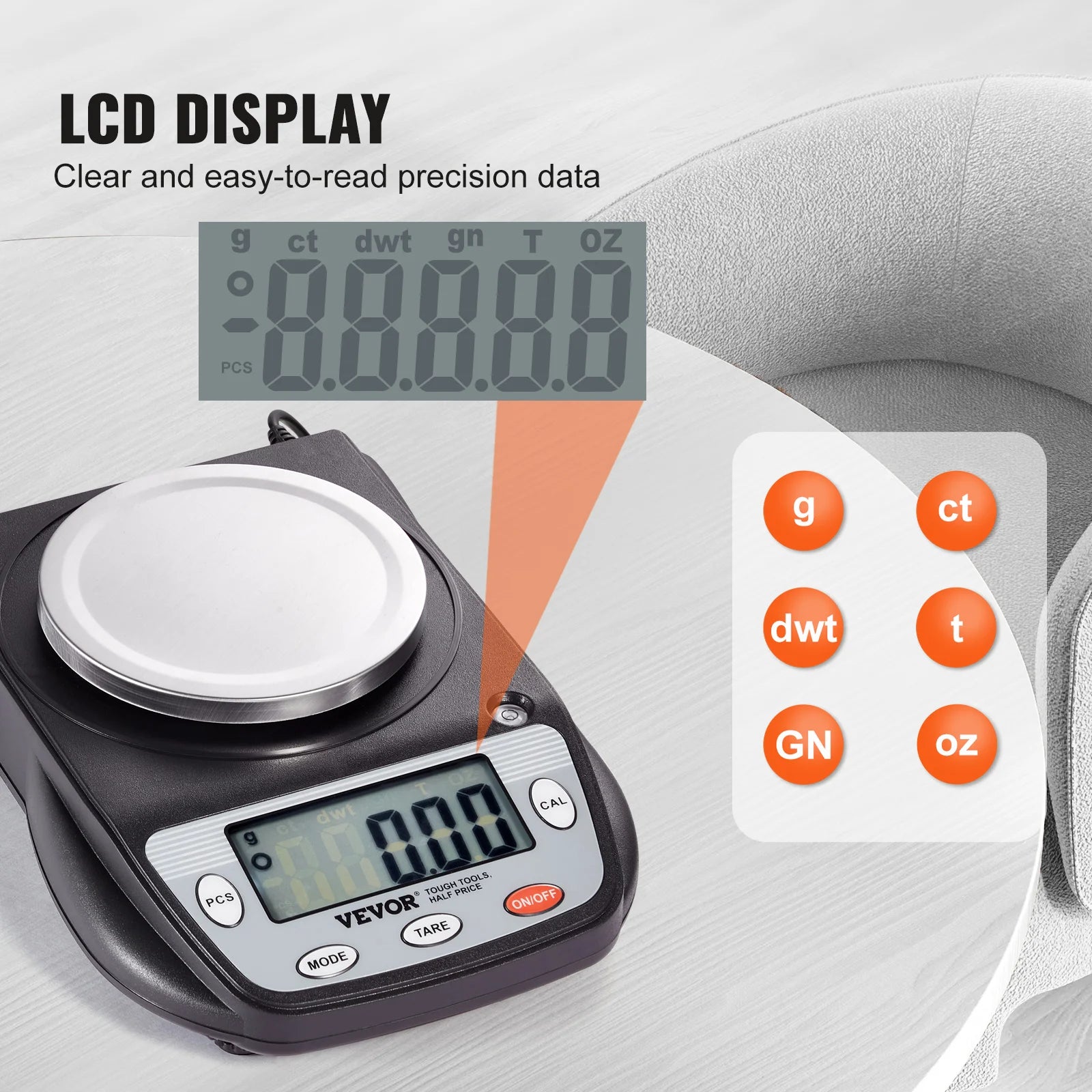 Succebuy Analytical Balance 600X 0.01G Accuracy High Precision Lab Scale LCD Display Digital Jewelry Weighing Scale Lab Jewelry