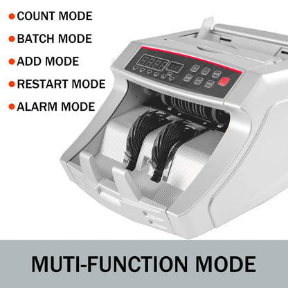 1000Pcs/Min Money Counter Business Cash Register Euros Bills Fake Banknote Detector by UV & MG Function for Banks Shops