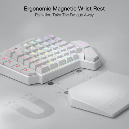 K585 DITI One-Handed RGB Mechanical Gaming Keyboard, 42 Keys Type-C Professional Gaming Keypad W/Upgraded Hot-Swappable