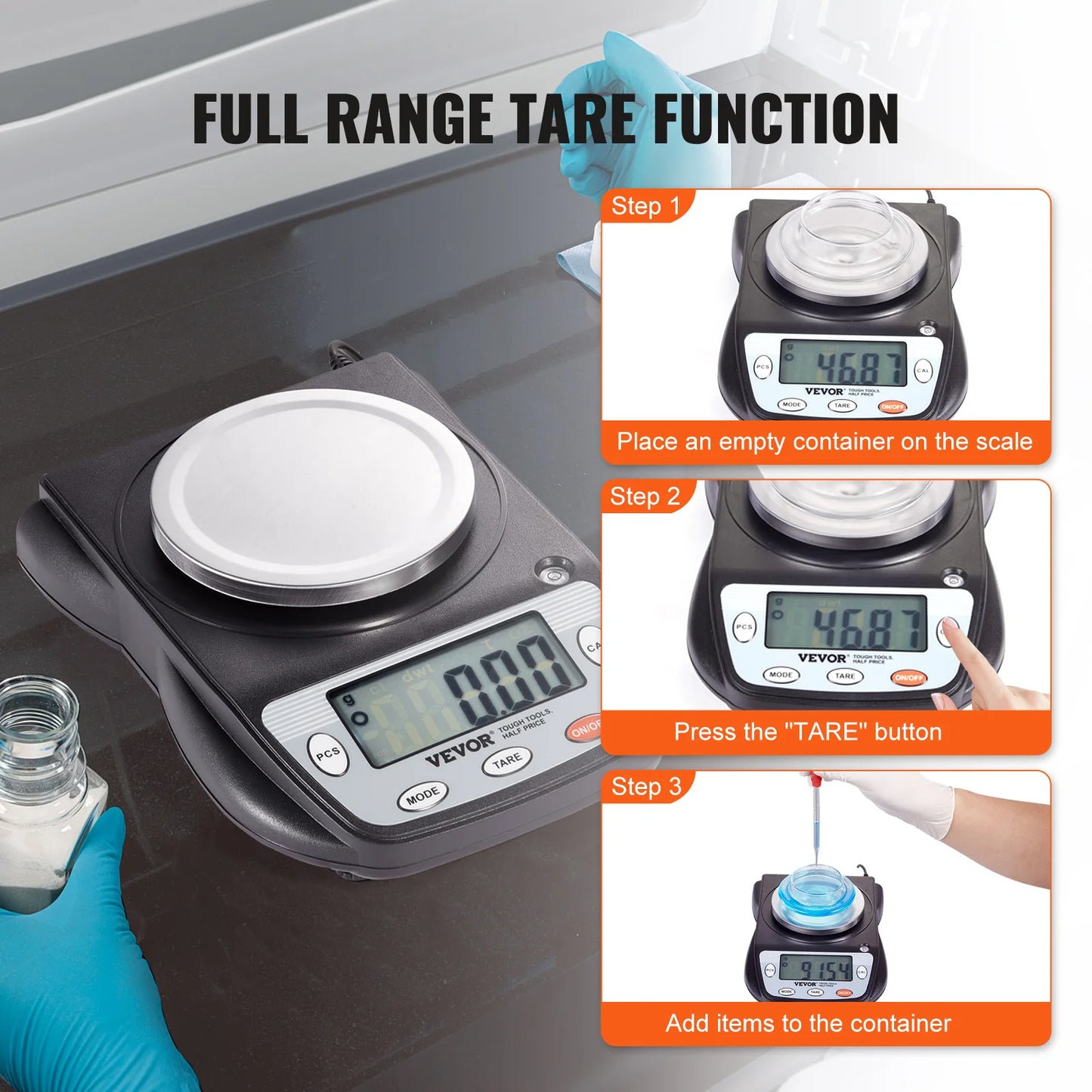 Succebuy Analytical Balance 600X 0.01G Accuracy High Precision Lab Scale LCD Display Digital Jewelry Weighing Scale Lab Jewelry