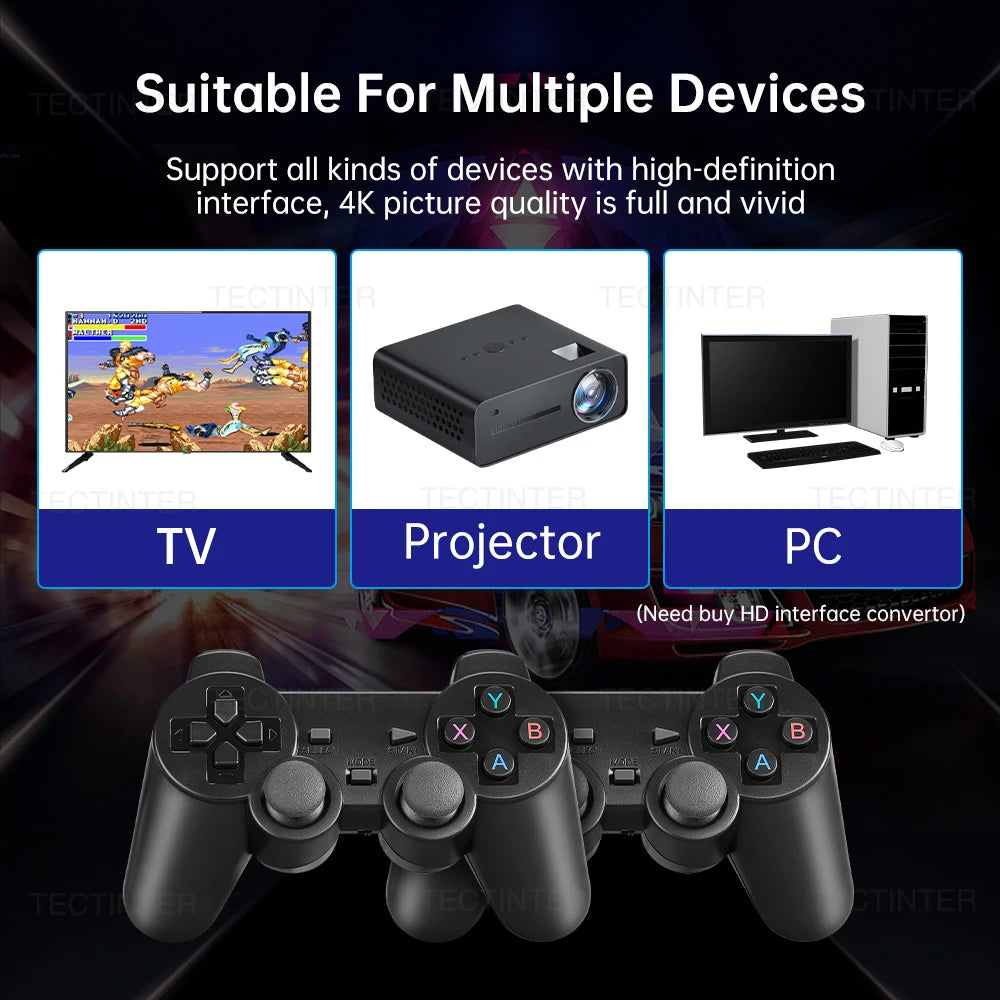 M8 Video Game Console 4K Built-In 40000 Games Wireless Controller TV Game Stick Retro Handheld Game Player for PS1/MAZE