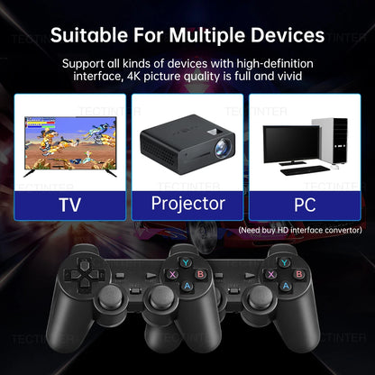 M8 Video Game Console 4K Built-In 40000 Games Wireless Controller TV Game Stick Retro Handheld Game Player for PS1/MAZE