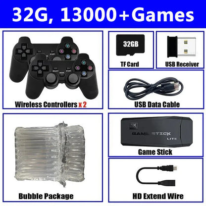 M8 Video Game Console 4K Built-In 40000 Games Wireless Controller TV Game Stick Retro Handheld Game Player for PS1/MAZE
