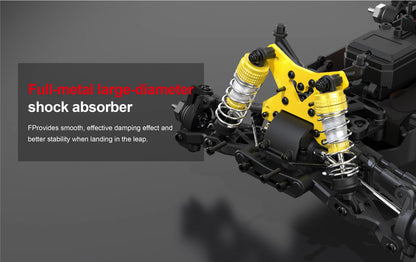 JIUSI MT14R 1/14 Scale Brushless Remote Control Car - High-Speed Off-Road Racing at 80 Km/h with 23-26 Minutes Battery Life, 2.4G Technology