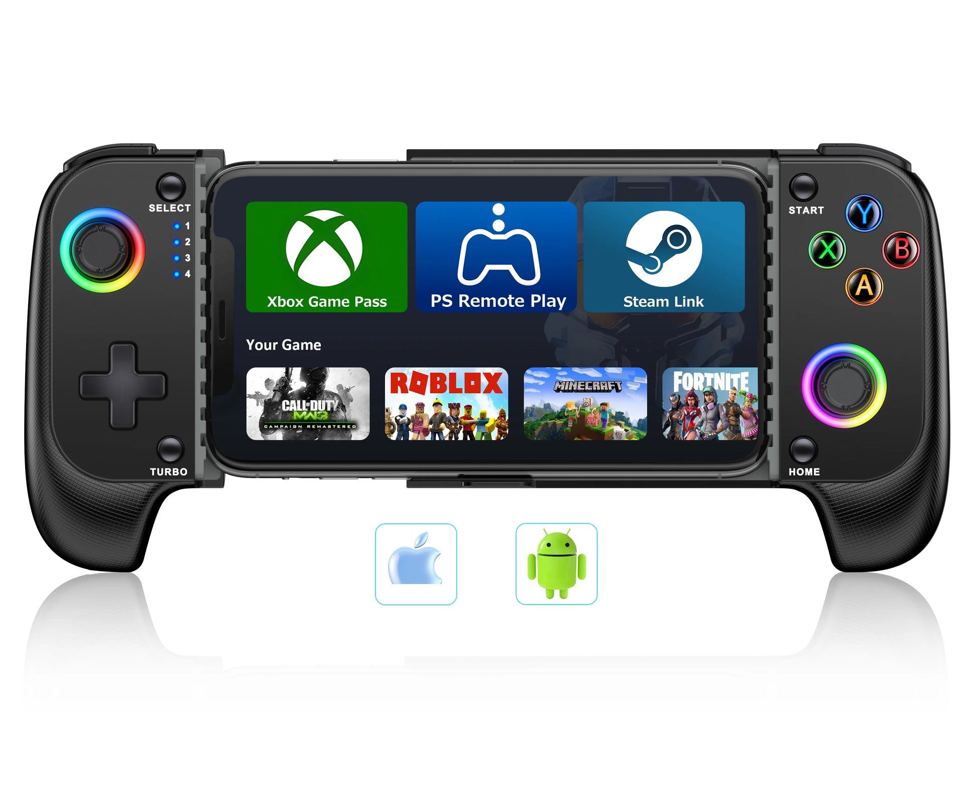 BEBONCOOL MC100 Gamepad Telescopic for Apple IOS Android PUBG COD Stretch Wireless Bluetooth Phone Game Controller Joystick