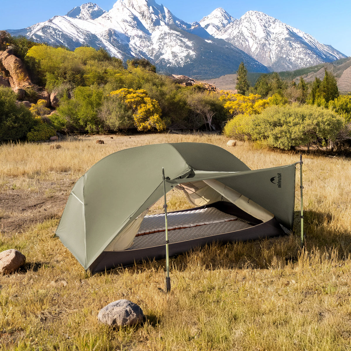 Naturehike Mongar PRO Ultralight Waterproof Tent for 1-3 Persons - 20D Nylon Camping and Backpacking Solution
