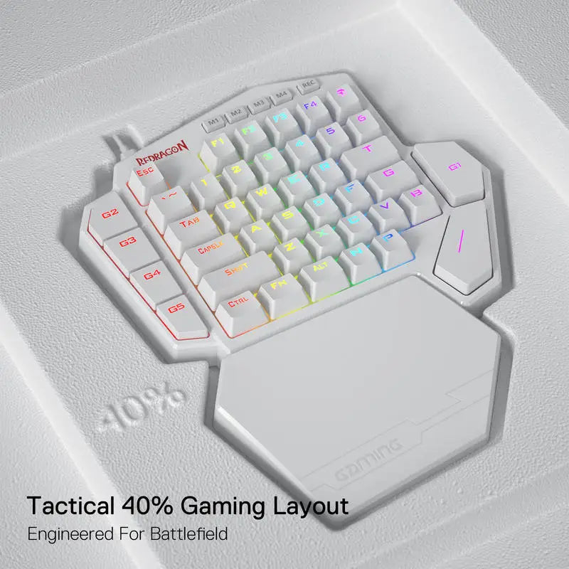 K585 DITI One-Handed RGB Mechanical Gaming Keyboard, 42 Keys Type-C Professional Gaming Keypad W/Upgraded Hot-Swappable