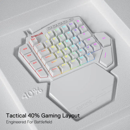 K585 DITI One-Handed RGB Mechanical Gaming Keyboard, 42 Keys Type-C Professional Gaming Keypad W/Upgraded Hot-Swappable