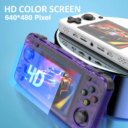 New R36H Retro Handheld Console Open-Source Linux System Classic Game Consoles 3.5 Inch IPS Screen 64G Portable Video Player