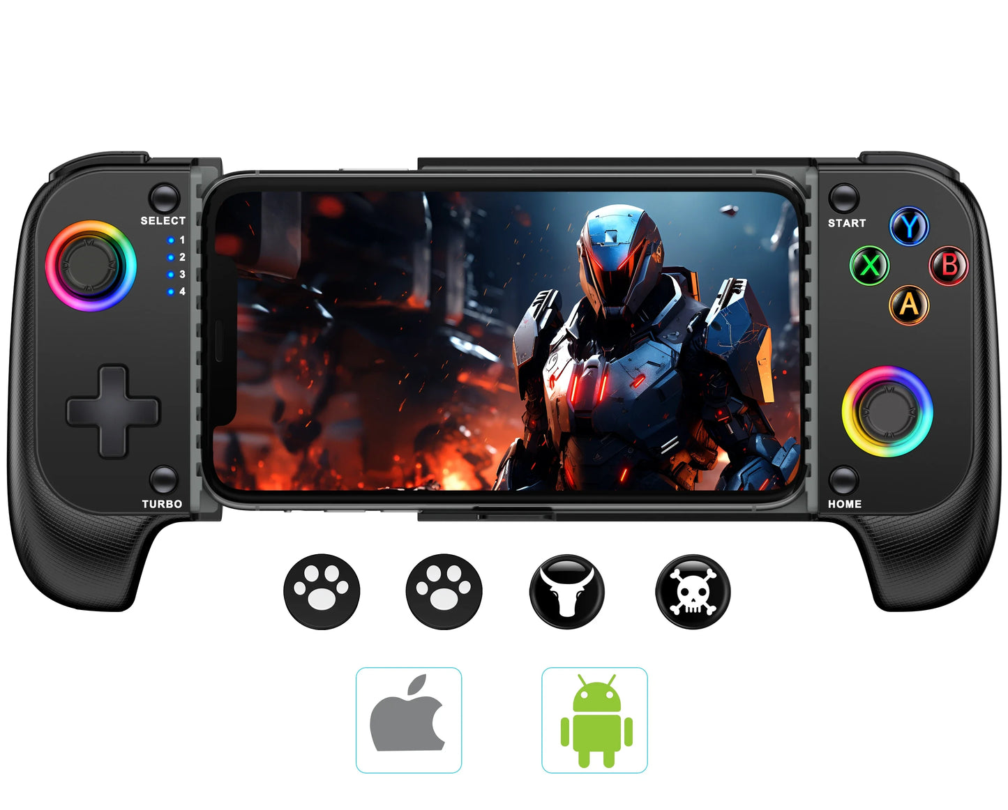 BEBONCOOL MC103 Gamepad Type-C Mobile Phone Controller Hall Effect Stretching Handle Joystick Android Ps Cloud Game Customized