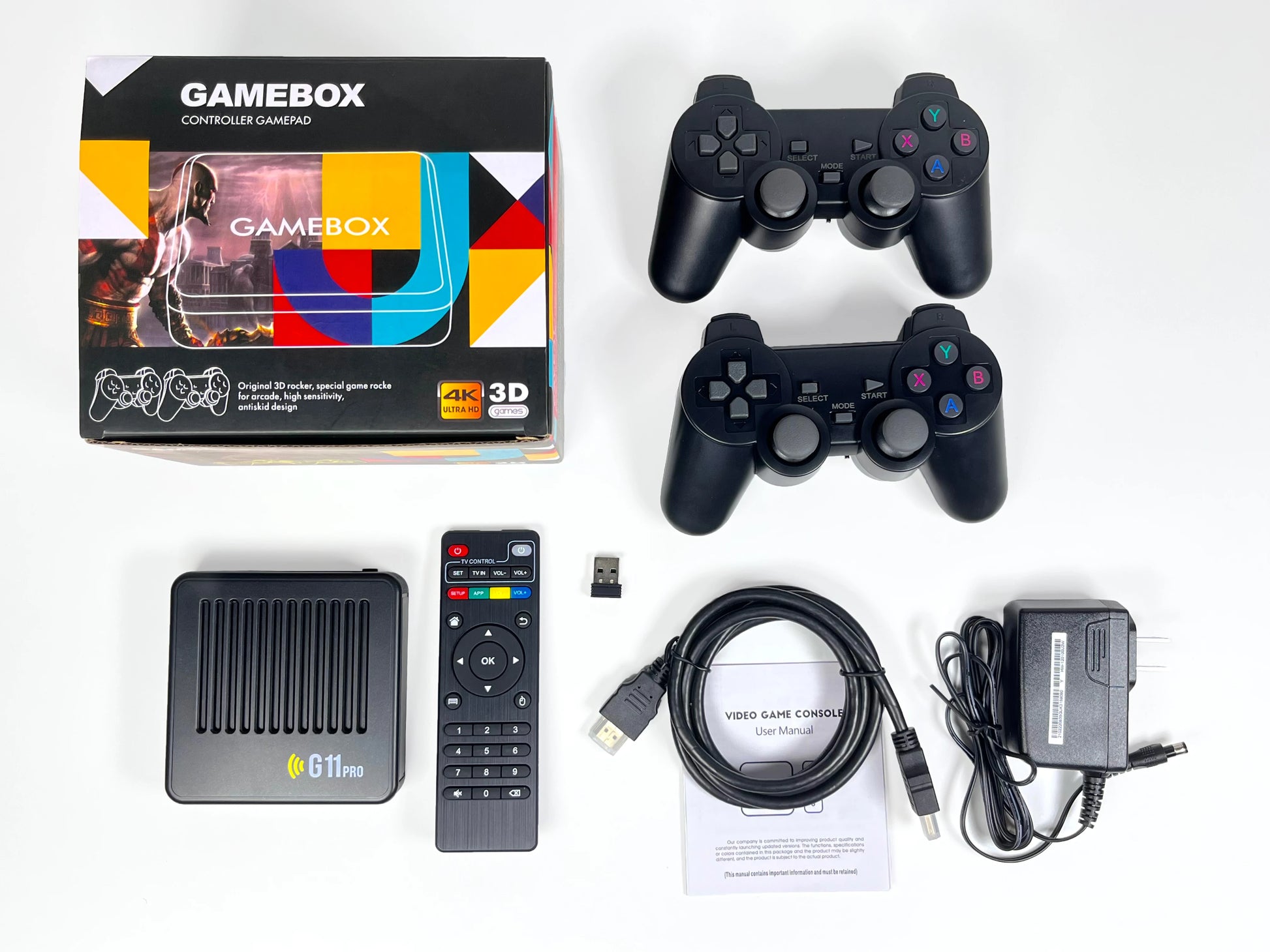 Video Game Console G11 Pro 4K HD 2.4G 256GB Wireless Controller Emuelec4.3 S905X2 Dual System Family Gamebox Built-In 60000 Game