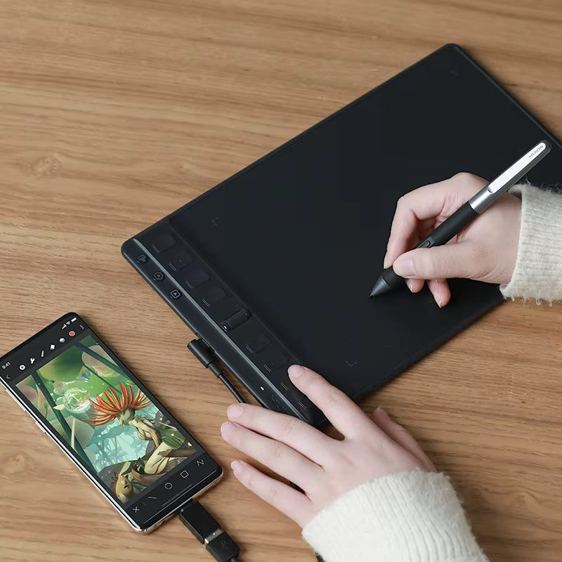 Huion Inspiroy 2 M H951P Graphics Tablets 8.7X5.4 Inch Pentech 3.0 Digital Drawing Pen Tablet 8 Express Keys with 3 Group Key