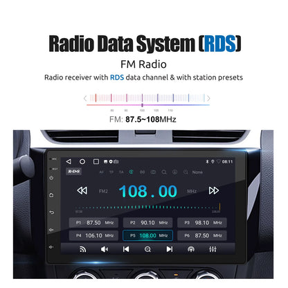 7" Double 2 DIN Android 14 Carplay Car Stereo Multimedia Video Player GPS Navigation Wifi FM/RDS Bluetooth Multimedia Fit Nissan