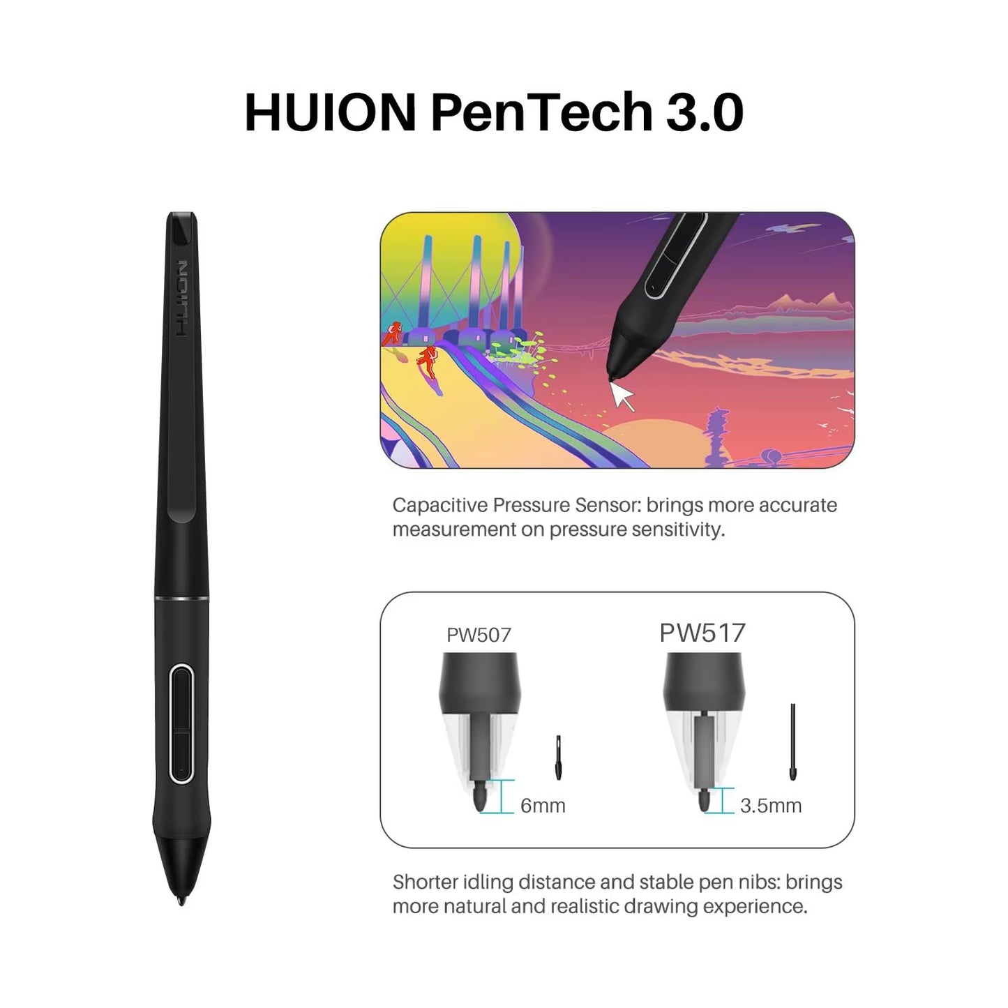 HUION Kamvas 22 Graphic Pen Tablet Monitor Pen Display 21.5 Inch Anti-Glare Screen 120%S RGB Windows Mac and Android Device