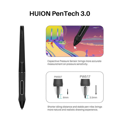 HUION Kamvas 22 Graphic Pen Tablet Monitor Pen Display 21.5 Inch Anti-Glare Screen 120%S RGB Windows Mac and Android Device