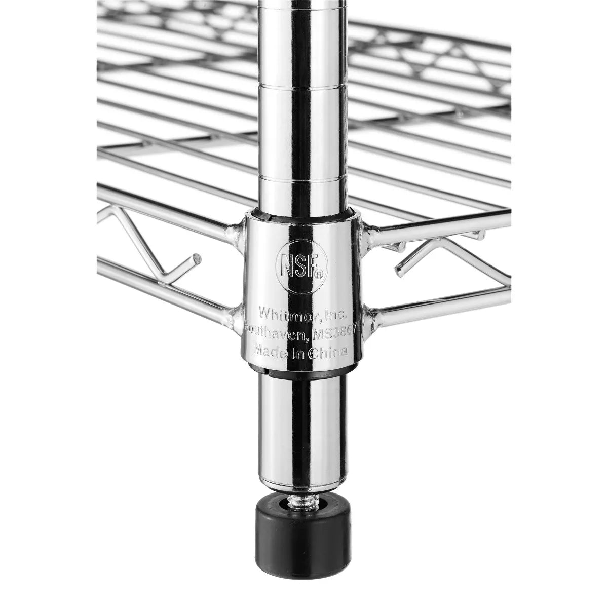  5-Tier Supreme Large Chrome Silver Shelving Unit: Durable Metal Storage Solution Compatible with 13" Cube System