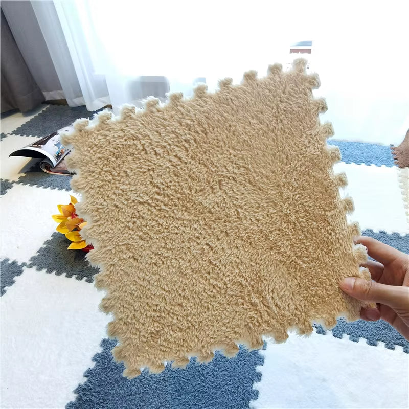 Soft Plush Baby Play Mat EVA Foam Children'S Carpet Interlocking Exercise Tiles Floor Carpet and Rug for Kids Pad 30*30 CM