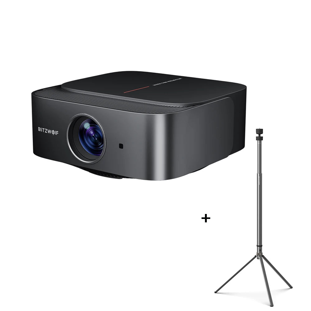 Blitzwolf V10 3" LCD Projector 120-Inch Screen Wireless Cast Screen 5G-WIFI Dual Bluetooth5.3 Electric Focus Up&Down Keystone Correction Home Theater Outdoor Movie Lights Outdoor