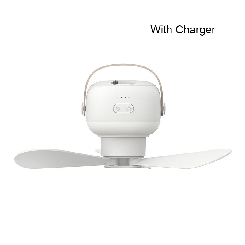 Tevorex Portable Ceiling Fans 7200Mah Outdoor Camping Fan with Remote Control LED Lighting Tent Ventilator Cooler Rechargeable Electric Fan