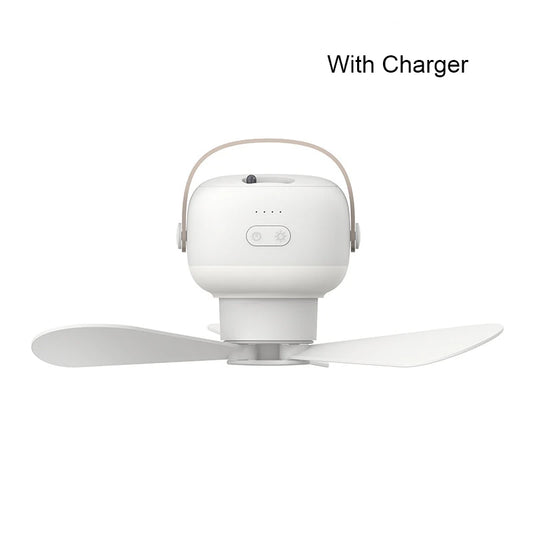 Tevorex Portable Ceiling Fans 7200Mah Outdoor Camping Fan with Remote Control LED Lighting Tent Ventilator Cooler Rechargeable Electric Fan