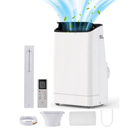 14000 BTU Portable Air Conditioner with 3-in-1 Functionality, Remote Control, and Window Mount Kit - Energy Efficient Home Cooling Solution
