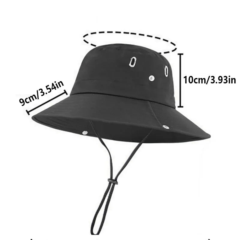 UV Protection Summer Sun Hats for Outdoor Activities - Versatile Fishing, Hunting, Hiking, and Camping Visor Bucket Hat with Neck Flap for Men and Women