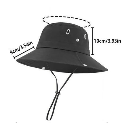 UV Protection Summer Sun Hats for Outdoor Activities - Versatile Fishing, Hunting, Hiking, and Camping Visor Bucket Hat with Neck Flap for Men and Women
