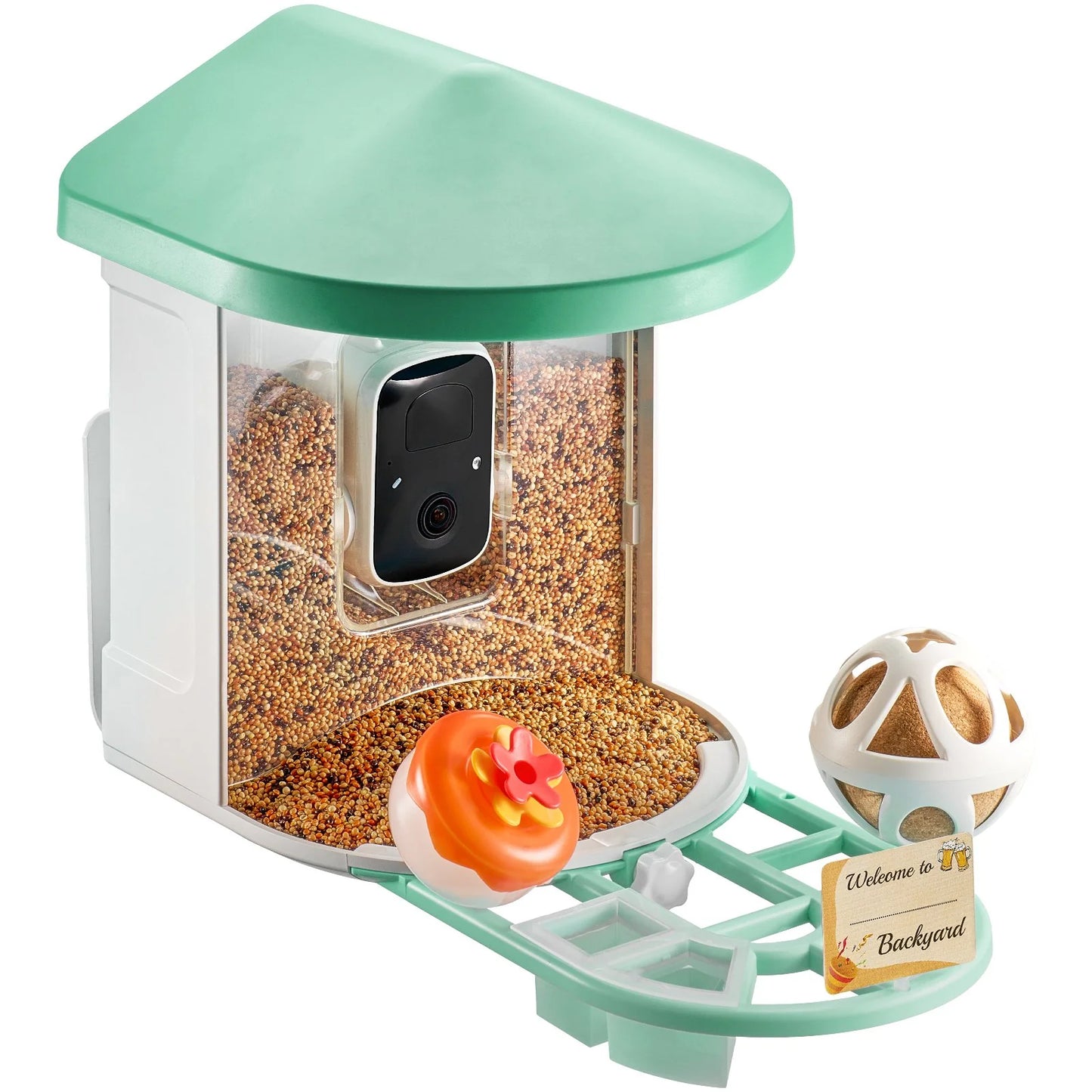 Smart Bird Feeder with Camera 2K HD AI Identify Bird Species Auto Capture