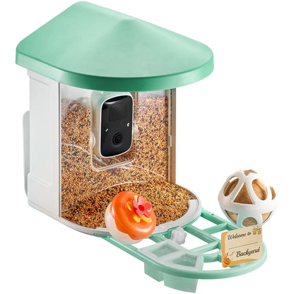 Smart Bird Feeder with Camera 2K HD AI Identify Bird Species Auto Capture