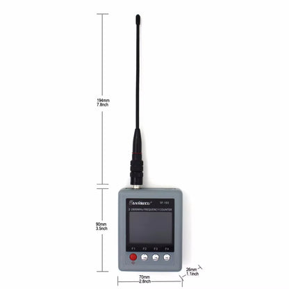 Anysecu SF103 2Mhz-200Mhz / 27Mhz -2800Mhz Portable Frequency Counter CTCCSS/DCS Testable, DMR Digital Signal Meter SF-103