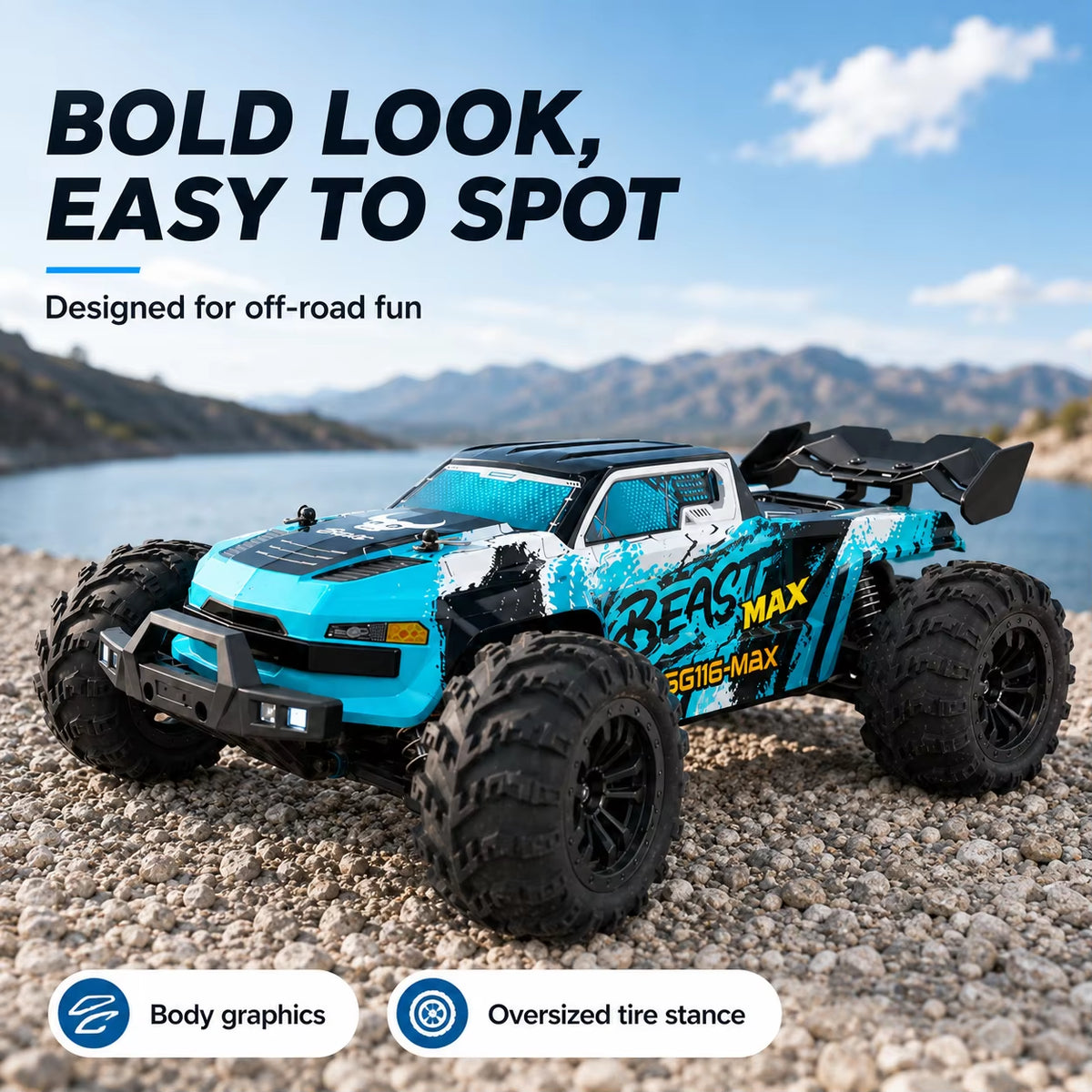 ZNLYRION SG116MAX PRO 1:16 Scale 4WD Off-Road RC Buggy with Optional Brushless Motor and Anti-Slip Tires