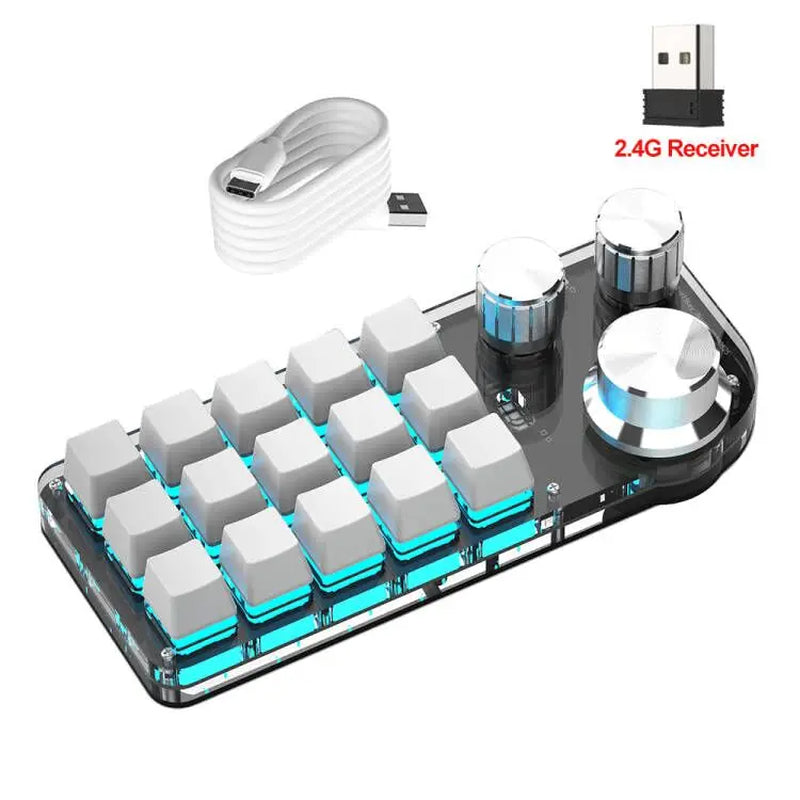 RGB Mechanical Keyboard with Custom Macro Programming PS Gaming Bluetooth Keypad Hotswap for Tablet Keyboard for MX Switch