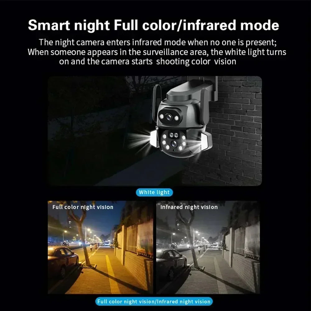 4K 8MP WIFI Security Camera with TUYA APP, Dual Screen, AI Auto - Tracking Smart Life for CCTV Video Camera