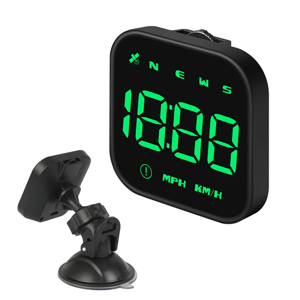 Digital Car HUD GPS Speedometer Head up Display MPH KMH Compass Overspeed Alarm