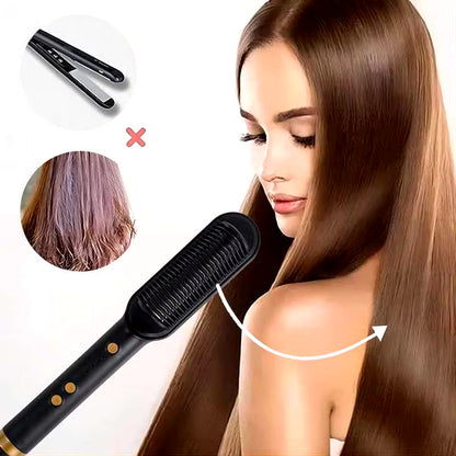 Electric Hair Straightener Brush Professional Fashion Fast Heating Ceramic Hair Straightener