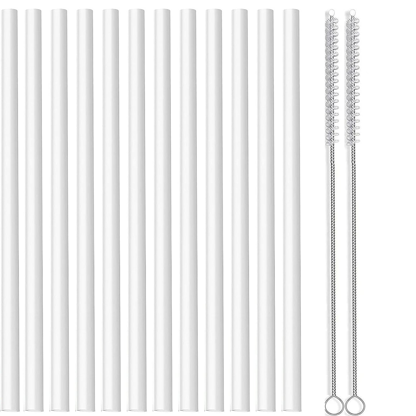 Set of 12 Long Color Replacement Straws for 40 Oz and 30 Oz Tumblers