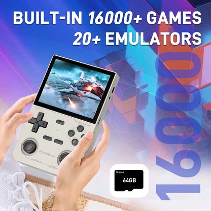 Open Source K36 Retro Handheld Video Game Console 16000 Games Emulator for PS1/PSP/DC/N64/SS 500Nit 3.5 Inch IPS Screen