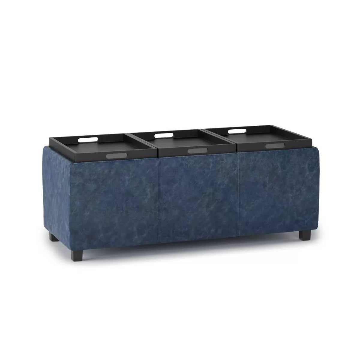 Franklin Storage Ottoman and Benches - Red
