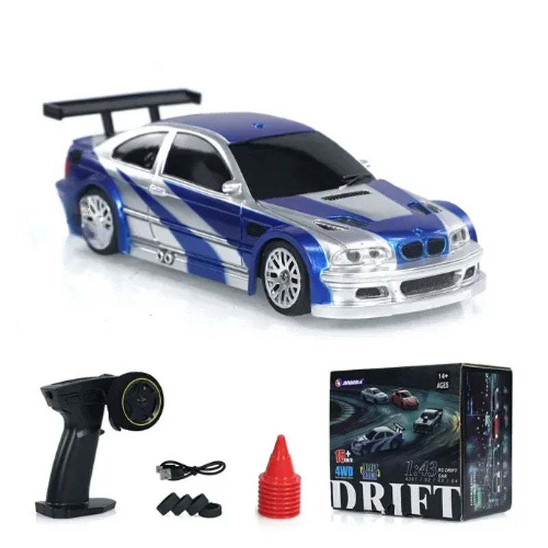2.4G Remote Control 1/43 Scale High-Speed 4WD Drift Car Model