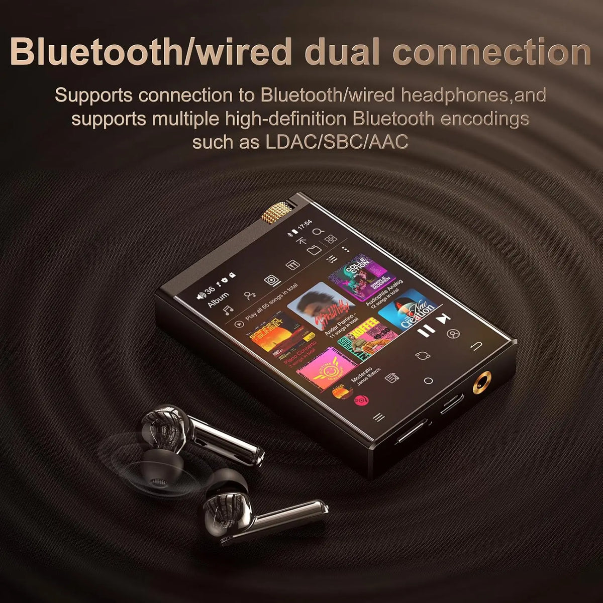 16GB/80GB Hi-Fi MP3 Player with Bluetooth and Wi-Fi, Oilsky Lossless DSD High-Resolution Digital Audio, Expandable Up to 1TB