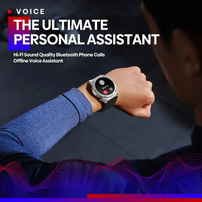 VIBE 7 PRO Voice Calling Smart Watch 1.43 Inch AMOLED Display Hi Fi Phone Calls Toughness Sports Smartwatch for Men