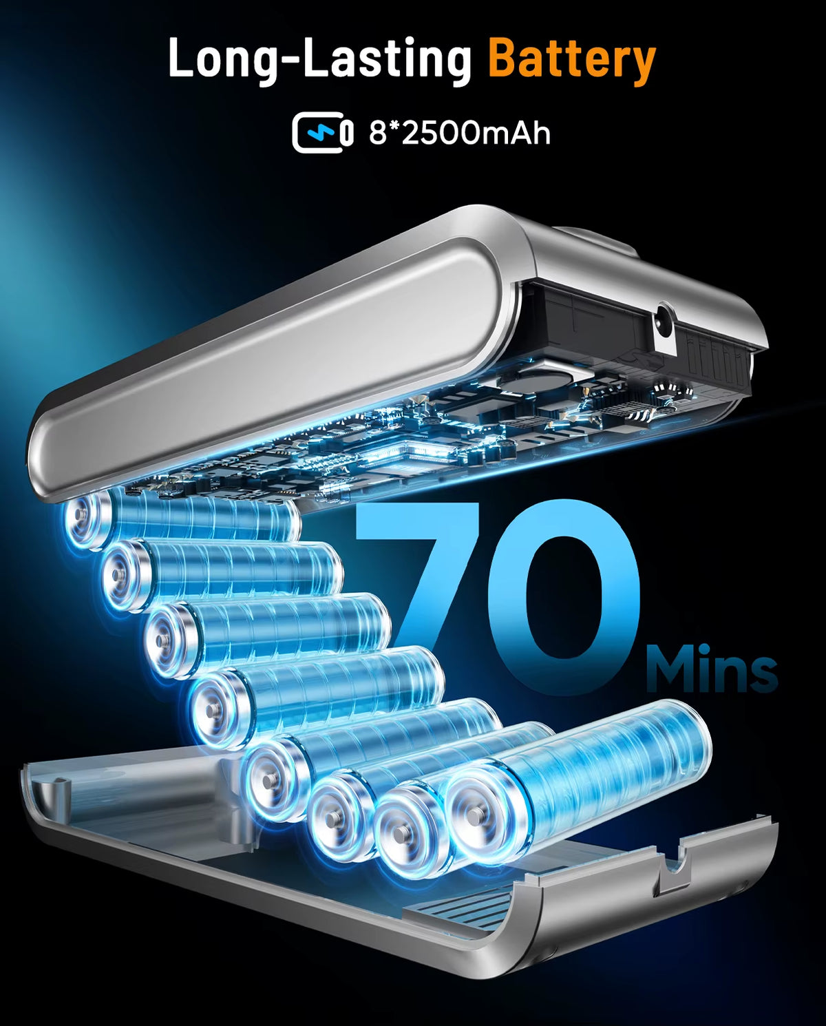 VAKERR X15 Pro 650W Cordless Vacuum Cleaner with 65KPA Suction Power for Pet Hair and Carpet - 70 Minutes Runtime for Efficient Household Cleaning