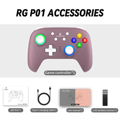 ANBERNIC RG P01 Retro Games Controller Wired/Wireless Bluetooth RGB  Effect Joystick XBOX Gamepad for PC Android IOS Steam